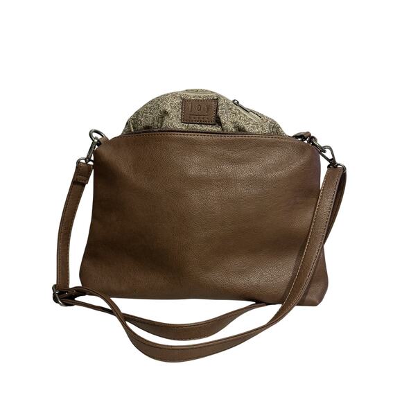 Joy Susan Crossbody Shoulder Vegan Leather Hobo Purse Brown W/Adjust. Strap NWOT - Picture 8 of 8